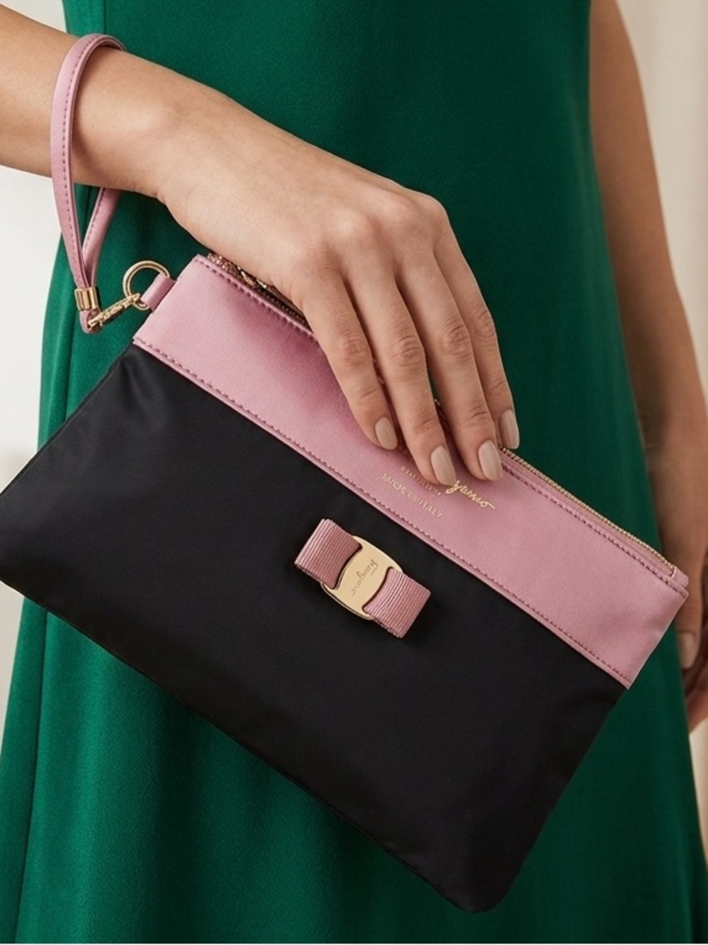 Ferragamo Italy Wristlet Pouch